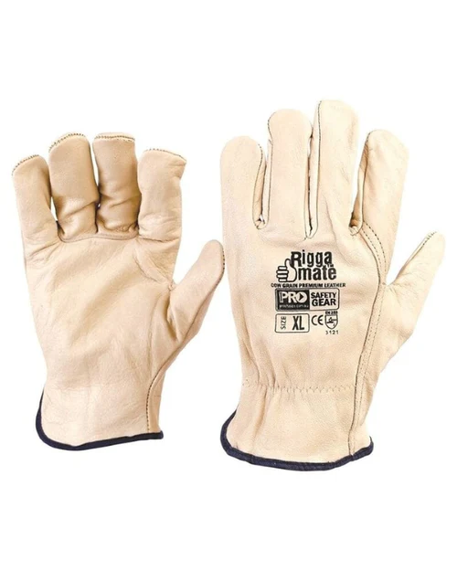 GLOVES RIGGAMATE NATURAL COWGRAIN SIZE SMALL